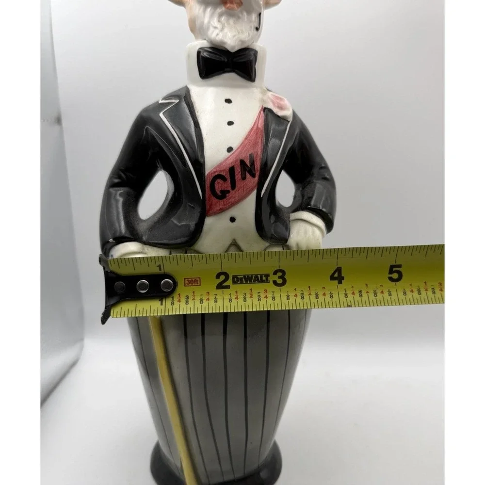 Vintage Shields Japan Gentleman Gin‎ Decanter Figural Bottle 12